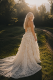 Load image into Gallery viewer, Thea Romantic Lace Wedding Dress, Elegant A-Line Bridal Gown with Soft Train image 2