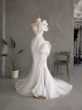 Load image into Gallery viewer, Ulyana Romantic Lace Wedding Dress, Elegant A-Line Bridal Gown with Soft Train image 7