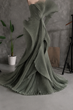 Load image into Gallery viewer, Uma Minimalist Satin Wedding Dress, Sleek Sheath Bridal Gown with Train image 2