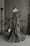 Load image into Gallery viewer, Uma Minimalist Satin Wedding Dress, Sleek Sheath Bridal Gown with Train image 5