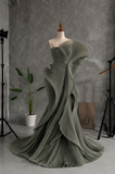 Load image into Gallery viewer, Uma Minimalist Satin Wedding Dress, Sleek Sheath Bridal Gown with Train image 6