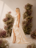 Load image into Gallery viewer, Uma Off Shoulder Wedding Dress, Modern Corset Bridal Gown with Sculpted Fit image 2