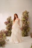 Load image into Gallery viewer, Valentina Romantic Lace Wedding Dress, Elegant A-Line Bridal Gown with Soft Train image 5