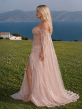Load image into Gallery viewer, Vera Long Sleeve Wedding Dress, Modest Bridal Gown with Elegant Train image 2