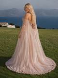 Load image into Gallery viewer, Vera Long Sleeve Wedding Dress, Modest Bridal Gown with Elegant Train image 3