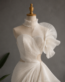 Load image into Gallery viewer, Verona Off Shoulder Wedding Dress, Modern Corset Bridal Gown with Sculpted Fit image 1