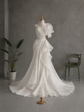 Load image into Gallery viewer, Verona Off Shoulder Wedding Dress, Modern Corset Bridal Gown with Sculpted Fit image 3