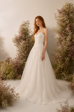 Load image into Gallery viewer, Vivienne Cape Wedding Dress, Statement Bridal Gown with Dramatic Draped Detail image 1
