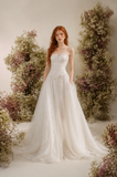 Load image into Gallery viewer, Off Shoulder Wedding Dress, Modern Corset Bridal Gown with Sculpted Fit - HS03 image 5