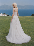 Load image into Gallery viewer, Long Sleeve Wedding Dress, Modest Bridal Gown with Elegant Train - HS04 image 2