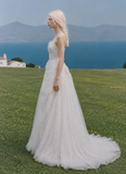 Load image into Gallery viewer, Long Sleeve Wedding Dress, Modest Bridal Gown with Elegant Train - HS04 image 3