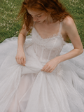 Load image into Gallery viewer, Long Sleeve Wedding Dress, Modest Bridal Gown with Elegant Train - HS04 image 4