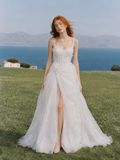 Load image into Gallery viewer, Long Sleeve Wedding Dress, Modest Bridal Gown with Elegant Train - HS04 image 5