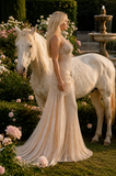 Load image into Gallery viewer, Willa Boho Wedding Dress, Ethereal Bridal Gown for Outdoor Ceremony image 3