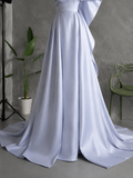 Load image into Gallery viewer, Willa Off Shoulder Wedding Dress, Modern Corset Bridal Gown with Sculpted Fit image 2