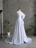 Load image into Gallery viewer, Willa Off Shoulder Wedding Dress, Modern Corset Bridal Gown with Sculpted Fit image 5