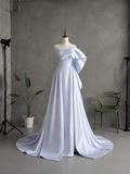 Load image into Gallery viewer, Willa Off Shoulder Wedding Dress, Modern Corset Bridal Gown with Sculpted Fit image 7