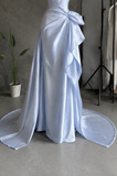 Load image into Gallery viewer, Zara Cape Wedding Dress, Statement Bridal Gown with Dramatic Draped Detail image 2