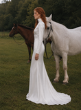 Load image into Gallery viewer, Zara Romantic Lace Wedding Dress, Elegant A-Line Bridal Gown with Soft Train image 2
