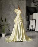 Load image into Gallery viewer, Zinnia Cape Wedding Dress, Statement Bridal Gown with Dramatic Draped Detail image 3