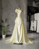 Load image into Gallery viewer, Zinnia Cape Wedding Dress, Statement Bridal Gown with Dramatic Draped Detail image 5