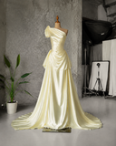 Load image into Gallery viewer, Zinnia Cape Wedding Dress, Statement Bridal Gown with Dramatic Draped Detail image 7