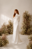 Load image into Gallery viewer, Zinnia Romantic Lace Wedding Dress, Elegant A-Line Bridal Gown with Soft Train image 2