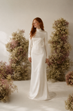 Load image into Gallery viewer, Zinnia Romantic Lace Wedding Dress, Elegant A-Line Bridal Gown with Soft Train image 6